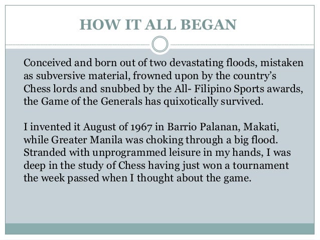 the game of the generals story