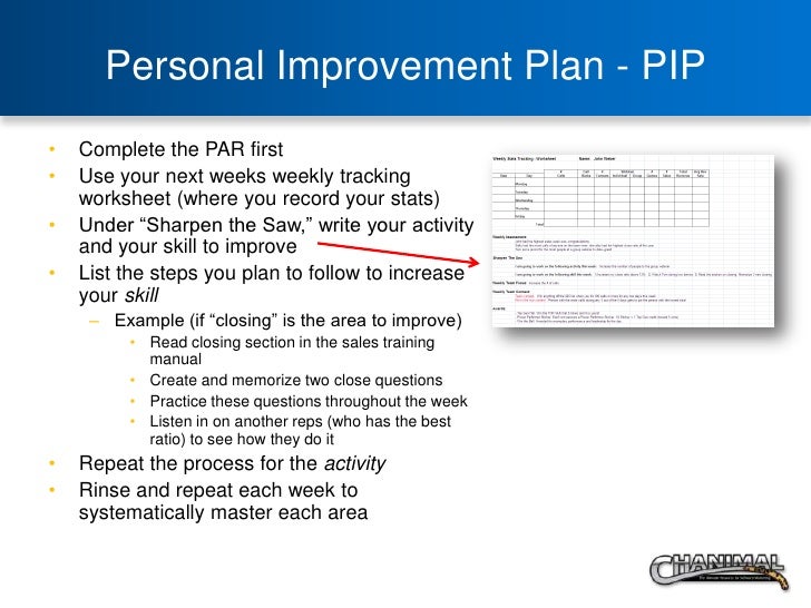 personal improvement plans