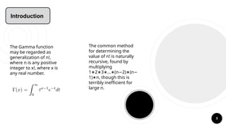 Mathematics term in imp the gamma function | PPTX