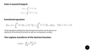 Mathematics term in imp the gamma function | PPTX