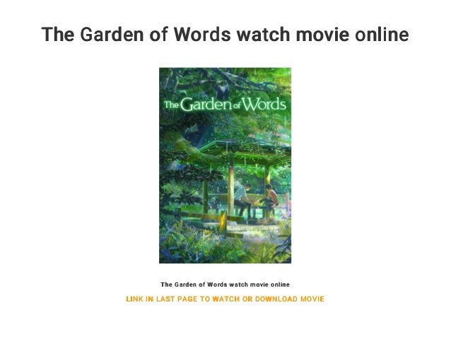 The Garden Of Words Watch Movie Online