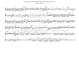 f ff ff ff mf
191 195 199189 190 192 193 194 196 197 198
mp mp f
207 211200 201 202 203 204 205 206 209 210
f ff ff ff
215 219213 214 216 217 218 220 221
mp f ff
223 227222 225 226 228 229 230 231 232 233 234 235
fff
accel. q = 180
239
237 240 241 242 243 244
245 246 247 248 249 250 251
24 34 24 44 54
24 34 24 44 54
34
44
&
> . > . > > > . > . > > >
.
>
. > .
>
.
>
. > . > > >
>
> >
>
& - - - - - - - -
2 > . > . > > > .
>
.
2> >
&
> . > . > > > . > . > > >
.
>
. > .
>
.
>
. > . > > . > . > > > . > . >
> > . > . > >
&
> . > . >
> 2
> > > >
> > 2
&
2 > . > . > . > . > >
&
.
> > . > > > > > > >
œ œ œ œ œ œ œ œ œ œ œ œ œ œ œ œ œ œ œ œ ‰
œ
J
œ œ ‰
œ
J
œ œ œ œ ‰
œ
J
œ œ ‰
œ
J
œ œ œ œ œ
œ œ# œ
J
œ ˙ ˙# œ
j
‰ Œ œ# œ
J
œ ˙ ˙# ˙ œ
j
‰ Œ Œ œ œ œ
˙ œ
j‰
œ œ# œ œ ˙ œ
j‰
œ# œ ˙ œ
j‰
œ# œ œ œ
˙# ˙ ˙# ˙ ˙ œ
j‰ ˙ ˙# ˙
œ œ œ œ œ œ œ œ œ œ œ œ œ œ œ œ œ œ œ œ
œ œ œ œ œ œ œ œ œ œ œ œ œ œ œ œ œ œ œ œ ‰
œ
J
œ œ ‰
œ
J
œ œ œ œ ‰
œ
J
œ œ ‰
œ
J
œ œ œ œ œ
œ œ œ œ œ œ œ œ œ œ œ
œ œ œ œ œ œ œ œ œ ‰ œ œ œ œ œ œ œ œ œ œ
œ œ œ œ œ œ œ œ œ ‰
œ œ œ œ œ œ# œ œ# œ œ œ œ
œb œb œ œ œb œ œb œb œ œ œb œ
œb œb œ œ œ œ œ œ œb œ œ œ œb œb œ œ œ œ œ œ œb œ œ œ
œ œ œ œ œ œ
œ œ œ œ œ œ
œ œ œ œ œ œ
œ œ œ œ œ œ
œ
J
‰ Œ Ó œ œ œ œ œ œ œ œ œ œ œ œ œ œ œ œ
‰
œ
j œ œ œ œ œ œ œ
J ‰ Œ Ó ‰ œ
J
œ œ œ
œ œ œ œ
œ œ œ œ
œ œ œ œ
œ œ œ œ
œ œ œ
w œ
J ‰ Œ Ó
The Gates - Clarinet 3
3
Licensed for exclusive use by Oswego East High School (IL) through December 31, 2016
 