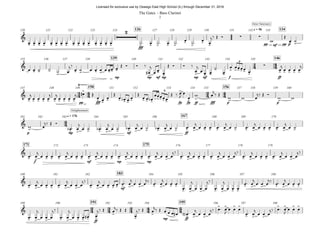 fff
pp mf pp p
q = 56126 134120 121 122 123 124 127 128 129 130 131 132 133
mp mp mf mp mp mf f ff
139 146135 136 137 138 140 141 142 143 144 145
pp fff fp fp ff fff p p
150 156147 148 149 151 152 153 154 155 157 158 159 160
p mp mf ff
q = 176 167161 162 163 164 165 166 168 169 170
f mf mp mp
171 175172 173 174 176 177 178 179
mf
183180 181 182 184 185 186 187 188
ff
mp ff
191 195189 190 192 193 194 196 197 198
14 44
14 44 24 44
54
24 34 24 44 54
&
- > - > - > - > - > - > - > - >
2
> > > > > > > > >
∑ ∑
- -
Inner Sanctuary
&
- - -
-
- - - - -- -
-
-
- - - -
-
-
> >>>> >
∑
> > > > >
3
&
> > > > > > > > > >
>
Ÿ~~~~~~
> > > > > > > > > > >>>>>
>
> > - -
3
&
- > > > > > > > > > > > > > > > > > > > > > > > > > >
Enlightenment
&
> > > > > > > > > > > > > > > > > > > > > > > > > > > > > > > > >
&
> > > > > > > > > > > > > > > > > > >
> > > > > > >
> > > > > > >
&
> > > > > > > > >
>
>
> > > >
> > > >
> > >
> > > >
œ œ œ œ œ œ œ œ œ œ œ œ œ œ œ œ ˙! œ ˙! œ ˙! œ ˙! œ œ
j‰ Œ Ó
w
Œ
œ ˙
œ œ ˙ ˙ ˙ œ
j‰
œ ˙ œ œ œ œ œœ œ Œ Ó Ó ‰
œ#
j
œ œ
œ
Œ Ó Ó ‰
œ
j
œ œ œ
˙
œ
œ œœœœ œ œ
j
œ œ œ œ
j
œ
j
œ œ œ œ
j
œ
j
œ œ œ œ
j œ# Œ
œ œ œ
Œ
œ œb œ œ
Œ
œ œ œb
œœœœœ
Œ ‰ œ
J
œ
œ w œ
j‰ Œ
w w œ
j‰ Œ Ó
w w
w œ
j‰ Œ Ó
œb ! œ
j
œ ˙ œb ! œ
j
œ ˙ œb ! œ
j
œ ˙ œb ! œ
j
œ ˙ œ! œ
j
œ œ œ œ! œ
j
œ ˙ œ! œ
j
œ œ œ œ! œ
j
œ ˙
œ! œ
j
œ œ œ œ! œ
j
œ œ œ œ! œ
j
œ œ œ œ! œ
j
œ œ œ œ! œ
j
œ œ œ
j‰
œ! œ
j
œ œ œ œ! œ
j
œ œ œ
j‰
œ! œ
j
œ œ œ œ! œ
j
œ œ œ
j‰
œ! œ
j
œ œ œ œ! œ
j
œ œ œ
j‰
œ! œ
j
œ œ œ œ œ! œ
j
œ œ œ
j‰
œ! œ
j
œ œ œ
œ! œ
j
œ œ œ
j‰
œ! œ
j
œ œ œ
œ! œ
j
œ œ œ
j‰
œ! œ
j
œ œ œ
œ! œ
j
œ œ œ
j‰
œ! œ
j
œ œ œ œ# œ
j‰ Œ œ
j‰ Œ Œ
œ
j‰ Œ œ
j‰ Œ œ œ œ œ# œ"n# ! œ
j
œ œ œ
j‰ œ! œ
J
œ œ œ
œ! œ
j
œ œ œ
j‰ œ! œ
J
œ œ œ
The Gates - Bass Clarinet
2
Licensed for exclusive use by Oswego East High School (IL) through December 31, 2016
 