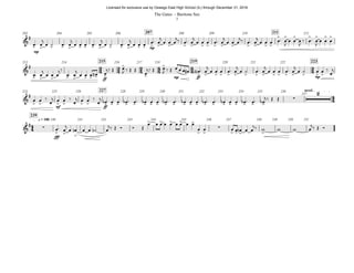 mp
mp
207 211203 204 205 206 208 209 210 212
ff
mp ff mp
215 219 223213 214 216 217 218 220 221 222
mf ff
accel.227224 225 226 228 229 230 231 232 233 234 235 236
237
fff
q = 180
239
240 241 242 243 244 245 246 247 248 249 250 251
24 34 24 44 54 34
44
44
&
#
> > > > > > > > > > > > > > > > > > > > > > > > > > > >
> > > > > > >
&
#
> > > > > > > > >
>
>
>
> > > > > > > > > > > > > > > > .
&
#
> > . > > . > > . > > > > > > > > > > > > > > > > > > > > >
∑
2
&
# ∑
> > >
> > > > >
> >
∑
> > > >
œ! œ
j
œ ˙ œ! œ
j
œ œ œ œ! œ
j
œ ˙ œ! œ
j
œ œ œ œ! œ
j
œ œ œ
j‰ œ! œ
j
œ œ œ œ! œ
j
œ œ œ
j‰ œ! œ
j
œ œ œ œ! œ
J
œ œ œ
J
‰ œ! œ
J
œ œ œ
œ! œ
j
œ œ œ
j‰
œ! œ
j
œ œ œ œ# œ
j‰ Œ œ
J ‰ Œ Œ
œ
j‰ Œ œ
J ‰ Œ œ œ œ œ# œ"n# ! œ
j
œ œ œ œ! œ
j
œ ˙ œ! œ
j
œ œ œ œ! œ
j
œ ˙ œ œ ‰
œ
j
œ œ ‰
œ
j œ œ ‰
œ
j œ œ ‰
œ
j œb œ œ œb ! œ! œb œ œ œb ! œ! œb œ œ œb ! œ! œb œ œ œb ! œ! œb
j‰ Œ Œ
œ! œ
j
œ œn œ œ ˙n œ
j‰ Œ Ó Ó Œ
œ œ œ œ œ œ œ œ œ
œ œ œ œ œn œ œ
j‰ w w w œ
j‰ Œ Ó
The Gates - Baritone Sax
3
Licensed for exclusive use by Oswego East High School (IL) through December 31, 2016
 