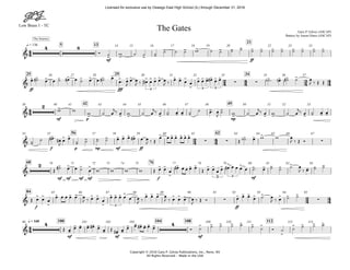 Low Brass 1 - TC
Copyright © 2010 Gary P. Gilroy Publications, Inc., Reno, NV
All Rights Reserved - Made in the USA
mf ff
q = 136 5 13
21
14 15 16 17 18 19 20 22 23 24
ff fff
25 29 3426 27 28 30 31 32 33 35 36 37
mf p mp
42 4938 40 41 43 44 45 46 47 48 50 51 52 53
f p mp mf ff
56 6254 55 57 58 59 60 61 63 64 65 66 67
mf mf mf mf f mf
68 7670 71 72 73 74 75 77 78 79 80 81 82 83
f ff
84 85 86 87 88 89 90 91 92 93 94 95
mf mf mf
q = 160 100 104 108 11296 101 102 103 109 110 111 113 114
44
24 44 34 44
44
24 44
24 44
44
&
4 8
- - - -
- - - - - - > > > > > > > >
The Journey
The Gates Gary P. Gilroy (ASCAP)
Battery by Aaron Hines (ASCAP)
&
> > > > > > > > > > > > > > >
3
> > > >
>
> > >
3
> > >
3
∑ ∑
> > > >
&
2 -
- - - - - - - -
- . -
- - - - - - -
& -
> . > >
-
- - - > > > > > > > > > >
∑ ∑
> > >
∑
&
2 > > > > > >
>
> . . > > > >
>
>
3
>
3
> - - - - >
- - -
&
> >
>
> . . > - > >
>
> > >
3
> > > - > > -
∑
> > > > > > > >
∑
&
4
-
- - - - -
- - -
- - - - - - 4 > > > > > > >
>
> > > >
Ó ˙ w ˙ ˙ ˙ ˙ ˙ ˙ w ˙ ˙ ˙ ˙ ˙ ˙ ˙ ˙ ˙ ˙ ˙ ˙
œ ˙# œ œ ˙ œ# œ ˙ œ œ ˙# œ
œ! œ
J
œ œ
J ‰ œ# œ œ œ œ
J ‰ œ œ œ œ œ œ œ œ# œ œ ˙b ! œn ˙# ˙ œ
J ‰ Œ Œ
w w w ˙ œ
j‰ œ w ˙ œ
j‰ œ ˙ œ œ ˙ ˙ œ! œ
J
˙ w ˙ œ
j‰ œ w ˙ œ
j‰ œ ˙ œ œ
˙ ˙ œ# ! œ#
J
œ œ
˙ ˙ ˙ ˙ œ œ œ œ# œ œ
J ‰ Œ
œ œ œ œ œ œ œ
Œ ˙b œ w w œ
J ‰ Œ Ó
Œ ˙# œ œ ˙ œ w w w w Œ œ œ œ
œ# œ œ œ œ Œ œ œ œ œ œ# œ œ œ œ ˙! œ ˙ ˙ ˙ œ
J ‰ œ ˙ ˙
Œ œ œ œ
œ œ œ œ œ œ
J ‰ œ œ œ
œ œ œ œ œ œ
J ‰
œ œ œ œ
J ‰ œ œ œ œ
J ‰ Œ Ó œ œ œ œ ˙ œ
J ‰ œ ˙ ˙
Œ œ œ œ œ œ# œ œ Œ œ# œ œ œ œ# œ œ œ Ó ˙ ˙ ˙ ˙ ˙ ˙ ˙ Ó ˙ ˙ ˙ ˙ ˙
Licensed for exclusive use by Oswego East High School (IL) through December 31, 2016
 