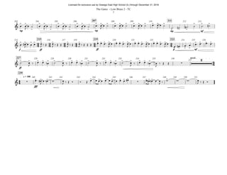 mp mp mp mf
207 211203 204 205 206 208 209 210 212 213
f ff ff p mf
215 219 223214 216 217 218 220 221 222 224 225 226
ff
accel.227 228 229 230 231 232 233 234 235 236
237
fff
q = 180
239
240 241 242 243 244 245 246 247 248 249 250 251
24 34 24 44 54 34
44
44
&
> >
>
> >
>
> >
>
> >
>
> > > > > > > > > > > >
> > >
> > >
&
> > > > > > > > > > > > > > > > > > > > > > > >
> > > >
> > > >
&
> > > > > > > > > > > > > > > > > > > >
∑
2
& ∑
> > > > > > > > > >
∑
> > > >
œ# œ
J
œ ˙ œ# œ
J
œ ˙ œ# œ
J
œ ˙ œ# œ
J
œ ˙ œ# œ
J
œ ˙ œ# œ
J
œ ˙ œ# œ
J
œ ˙ œ# œ
J
œ ˙
˙# ˙# ˙# # ˙ ˙# ˙#
œ# œ#
J
œ œ œ œ
J ‰ Œ œ
J ‰ Œ Œ œ
J ‰ Œ œ
J ‰ Œ Œ Œ œ œ œ# œ
J
œ œ œ œ# œ
J
œ œ œ œ# œ
J
œ œ œ œ# œ
J
œ
œ# œ# # œ# œ# œ# œ# œ# œ#
˙ œ
J ‰ œ œ œb ˙ œ
J ‰ œ œ œb ˙ œ
J ‰ œ œ œb ˙ œ
J ‰ œ œ œb œ
J
‰ Œ Œ
œ# œ#
J
œ œn w œ
J ‰ Œ Ó Ó Œ œ œ œ œ œ œ œ œ œ œ œ# œ œ# œn œ œ
J ‰ w w w œ
J ‰ Œ Ó
The Gates - Low Brass 2 - TC
3
Licensed for exclusive use by Oswego East High School (IL) through December 31, 2016
 