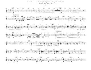 ff fff
116 126115 117 118 119 120 121 122 123 124 127 128 129 130
pp mf pp mp p mp p
q = 56 134 139131 132 133 135 136 137 138 140 141 142
f ff fff fp fp ff
146 150143 144 145 147 148 149 151 152 153 154
fff p p p p mp ff
q = 176156 167155 157 158 159 160 161 162 163 164 165 166
f mf mp mp
171 175168 169 170 172 173 174 176 177 178
mf f mf f mp mf
183179 180 181 182 184 185 186 187 188 189
f ff mp f ff f ff mf
191 195 199190 192 193 194 196 197 198 200
14 44 14 44 24
24 44 54
24 34 24 44 54
&
> >
> > > > > > > > > > > > > > > >
2
> > > > > > > > >
& ∑ ∑ ∑
-
-
-
Inner Sanctuary
& - - - > >>>>
∑
>
>
>
>
>
>
> > >
>
> >
∑
>
> >
>
> > >
> >
> >>>> >
>
> >
3 3
&
-
- - -
-
- - -
- - - >
> > > > > > >
Enlightenment
&
> > > > > > > > > > > > >
>
> >
>
>
> > > > > > > > > > > > > > >
> >
>
&
> > .
.
> > > > > .
.
> > >
> >
>
> >
. .
> >
>
> >
. . > > > > > >
&
> > > > > > > > > . > > > > .
>
> > > > > > > >
˙ ˙ ˙ ˙ ˙ ˙ ˙ ˙ ˙ ˙ ˙ ˙ ˙ ˙ ˙ ˙ ˙ ˙ ˙# œ ˙# œ ˙# œ ˙# œ œ
j‰ Œ Ó
w œ œ œ
œ œ œ œ œ œ œ œ
œ
œ œ œ œ ‰ œ
jœ
œ œ œ œ œ œœœ œ œ œ œ œ ˙# Œ ‰ œ#
J
˙#
œ Œ Ó ‰ œ
j
˙#
˙ ‰ œ
j
œ œ œ œœœ˙ œ œ œ œ œ
œ œ œ œ œ œ œ Œ œ œ œ
Œ œ œb œ œ
Œ œ œ œb œœœœ œb
Œ ‰ œ
J
œ
œ w
œ
j‰ Œ w# w œ
j‰ Œ Ó œ œ œ œ œ
œ œ
œ œ œ œ œ œ
œ œ œ w œ
j‰ Œ Ó ˙b # ˙b ˙# ˙ ˙b # ˙ ˙# ˙ œ œ œ# œ
J
œ
œ œ œ# œ
J
œ œ œ œ# œ
J
œ œ œ œ# œ
J
œ œ# œ
j
œ ˙ œ# œ
j
œ ˙ œ# œ
j
œ ˙ œ# œ
j
œ ˙ œ# œ
j
œ ˙ œ# œ
j
œ ˙ œ# œ
j
œ ˙ œ# œ
J
œ ˙
œ# œ
j
œ œ œ œ# œ
j
œ ˙ œ# œ
j
œ œ œ œ# œ
j
œ ˙ œ# œ
J
œ ˙# œ# œ
J
œ œ# œ œ# œ
J
œ ˙# œ# œ
J
œ œ# œ ˙# ˙ ˙# ˙ ˙# ˙
œ# œ
j
œ œ œ œ
j‰ Œ œ
j‰ Œ Œ œ
j‰ Œ œ
j‰ Œ œ œ œ ˙# œ œ
j
‰ œ# œ
j
œ ˙ ˙# œ œ
j
‰ œ# œ
j
œ ˙ œ# œ
j
œ ˙ œ# œ
j
œ ˙
The Gates - Low Brass 3 - TC
2
Licensed for exclusive use by Oswego East High School (IL) through December 31, 2016
 