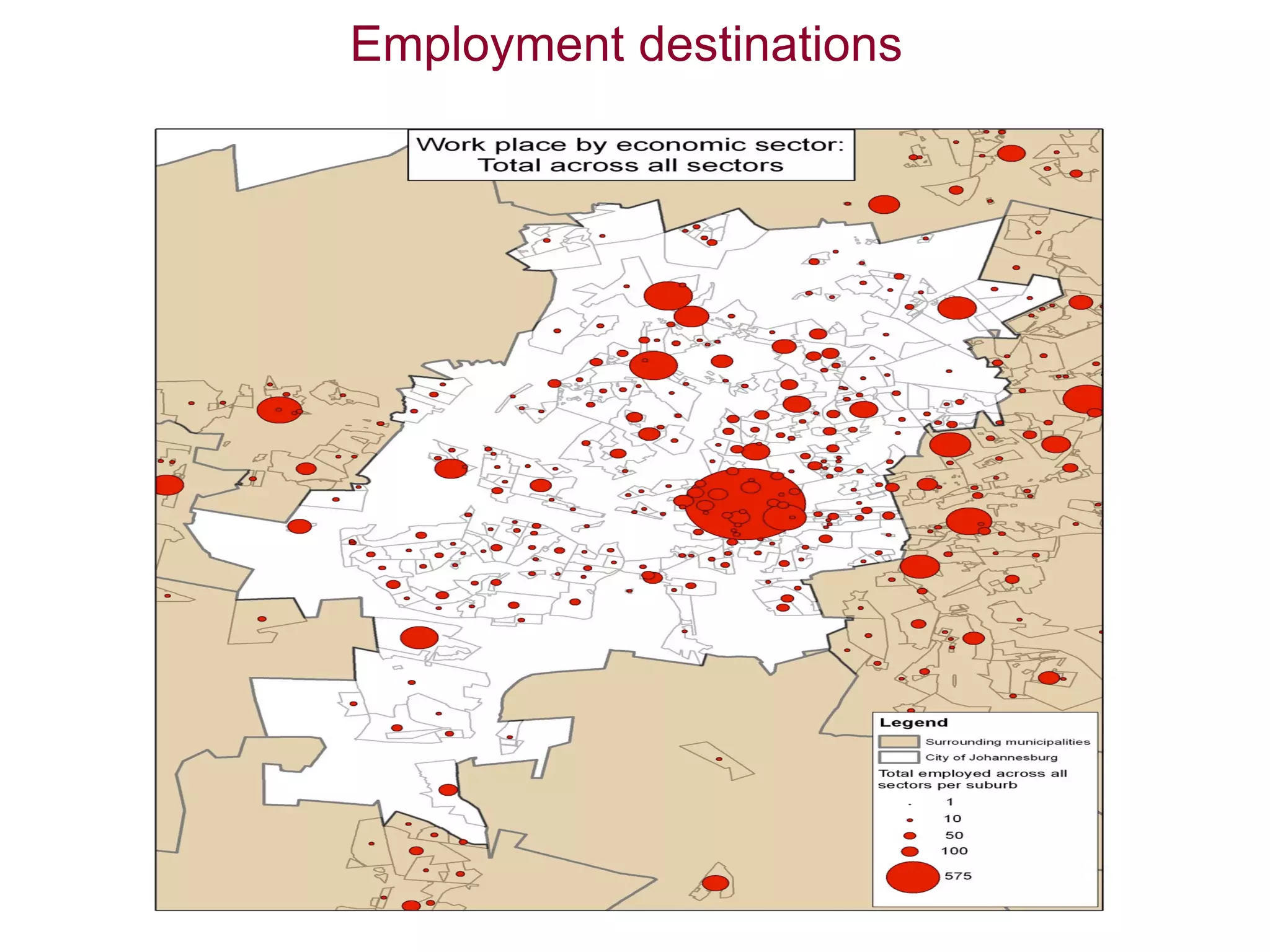 Employment destinations
 