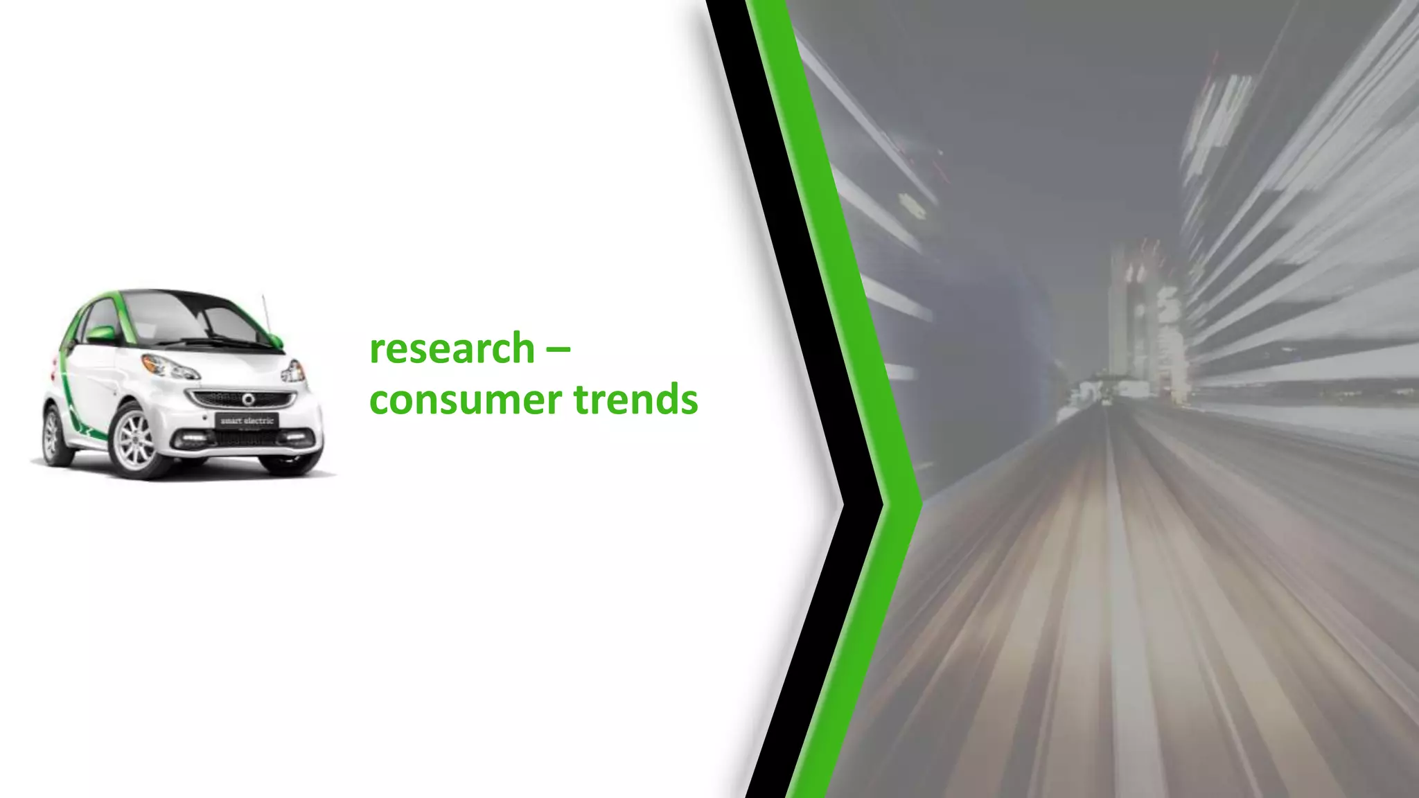 research –
consumer trends
 