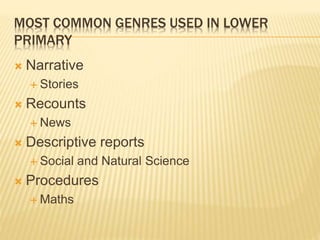 The genre approach to literacy | PPTX