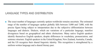Geographical Difference Language The Geography of Culture Language and Religion; Ethnic and Political ...