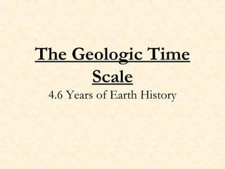The Geologic Time
Scale
4.6 Years of Earth History
 