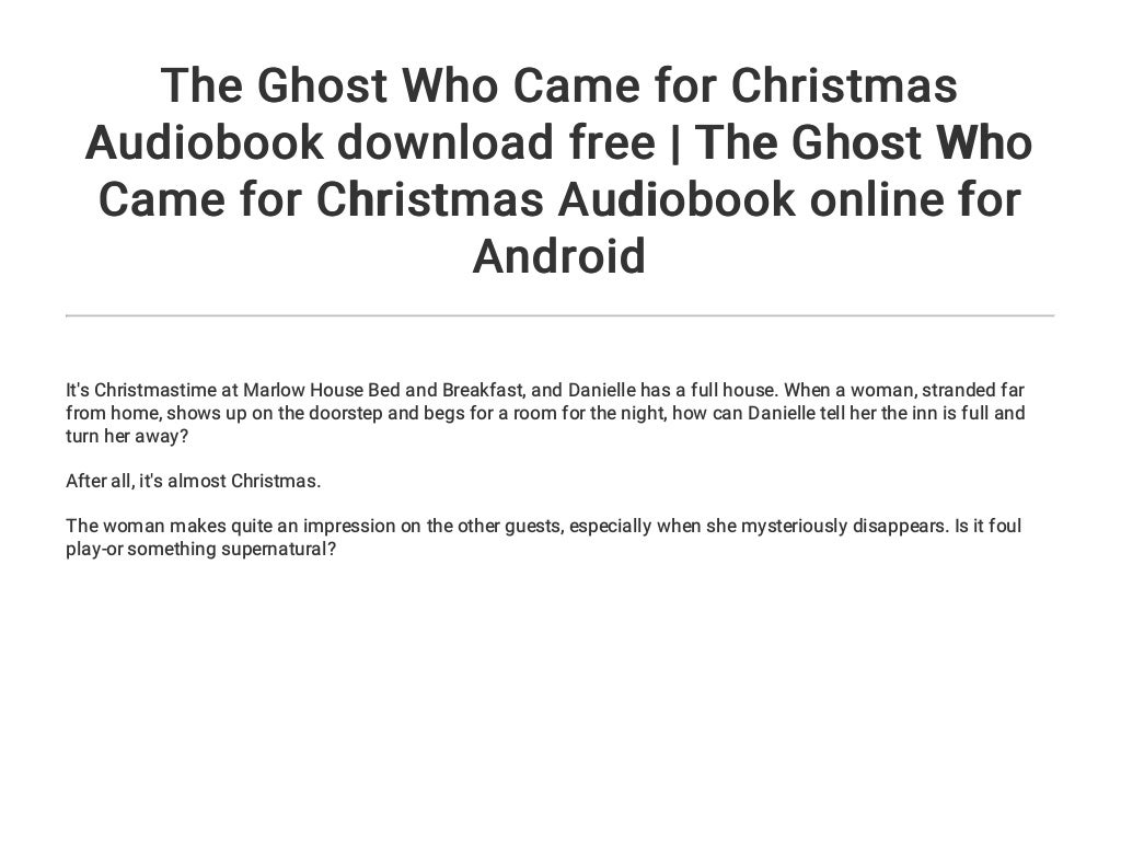 The Ghost Who Came for Christmas Audiobook download free | The Ghost