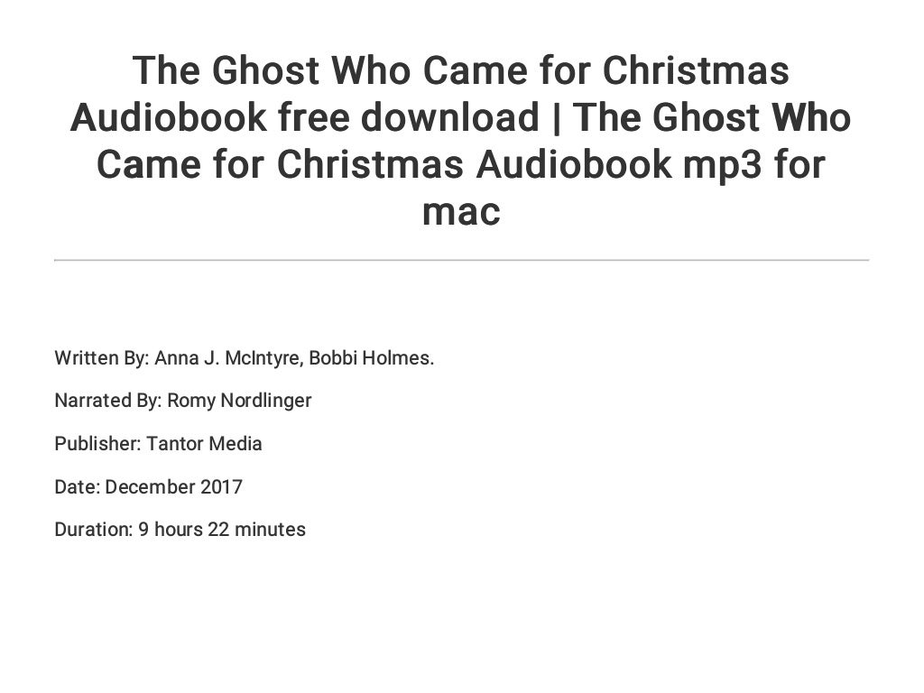 The Ghost Who Came for Christmas Audiobook free download | The Ghost