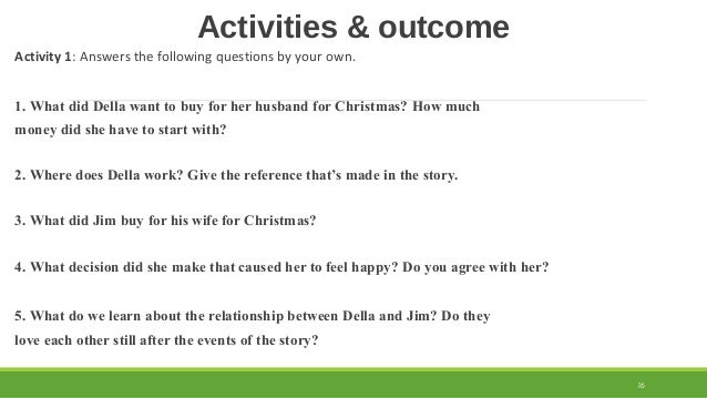 Conclusion 15 16 Activities Outcome Activity