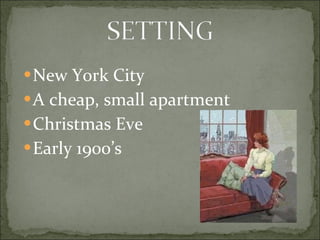 New York City A cheap, small apartment Christmas Eve Early 1900’s 