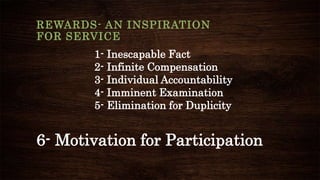 The Gift Reward Connection In The Bible