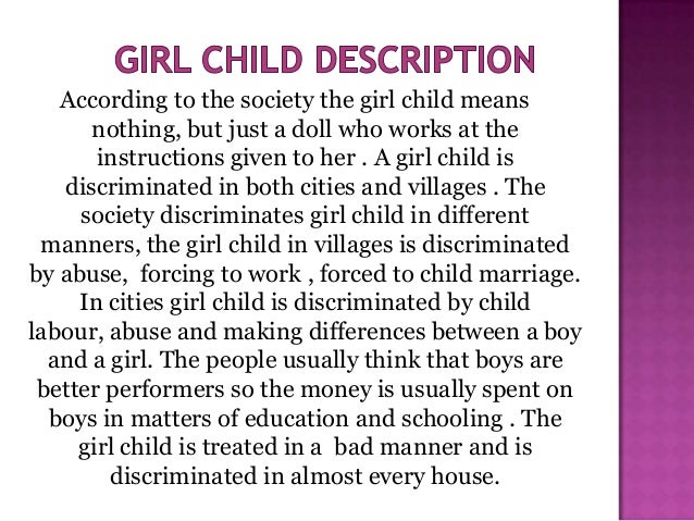 Essay on educate a girl child