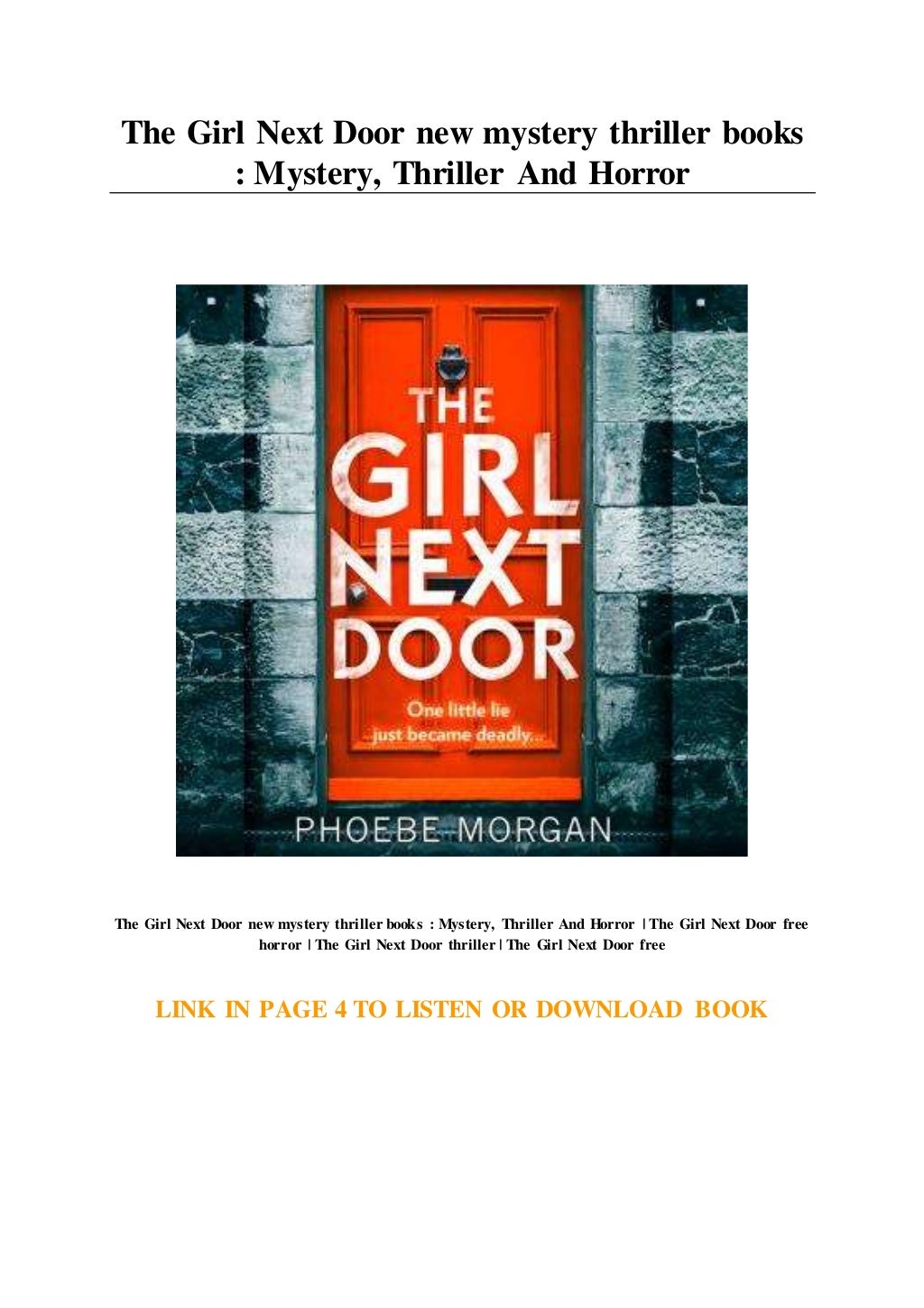 the girl next door book