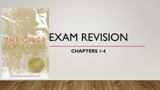 EXAM REVISION
CHAPTERS 1-4
 