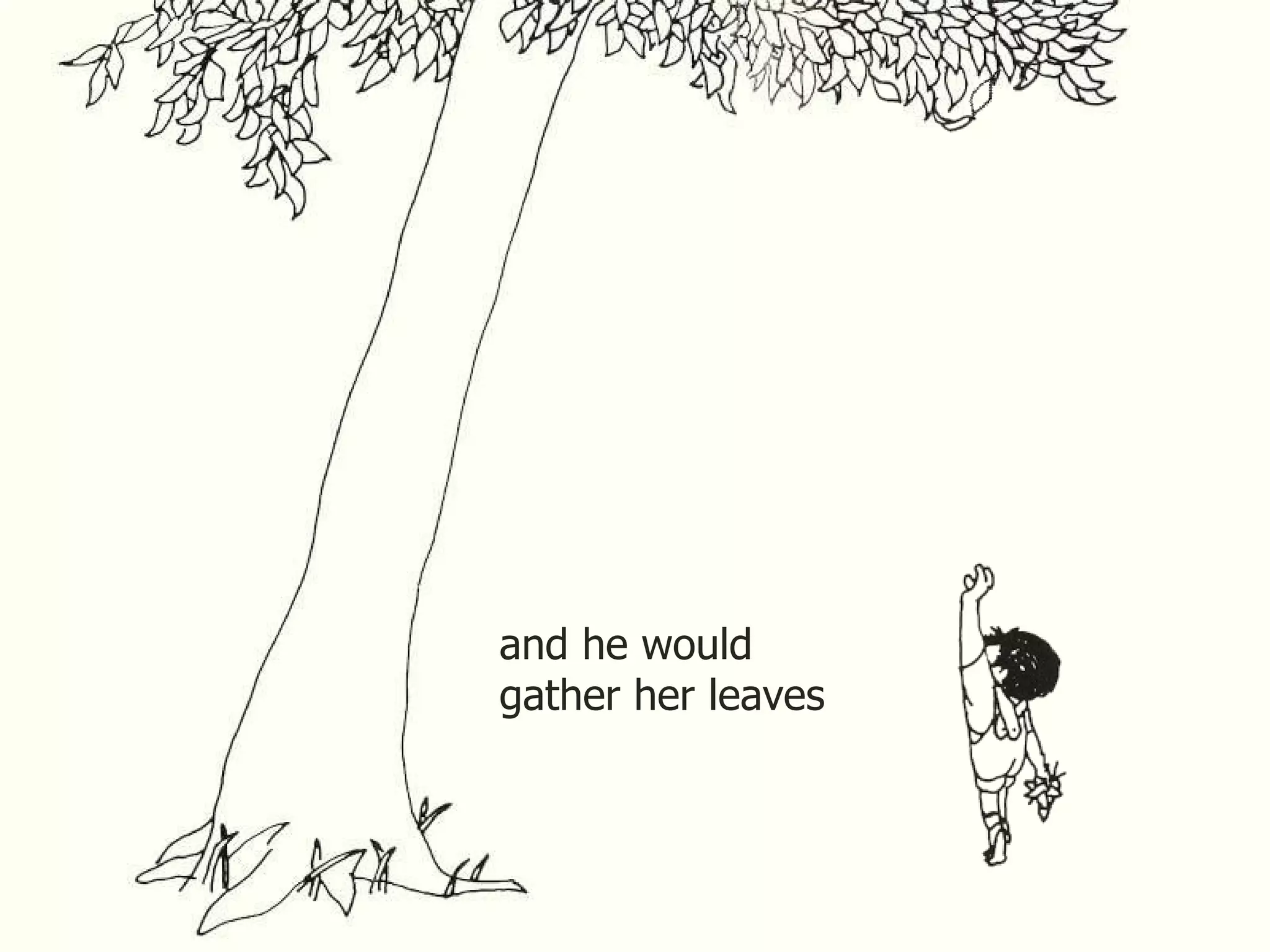 and he would gather her leaves 