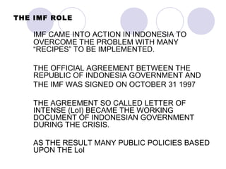 The Multilateral Organization in Indonesia