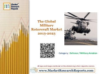 www.MarketResearchReports.com
Category : Defence / Military Aviation
All logos and Images mentioned on this slide belong to their respective owners.
 