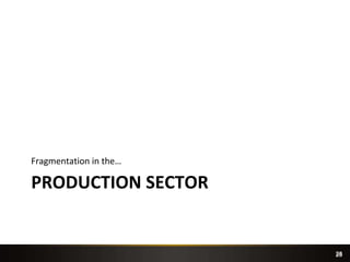 28
PRODUCTION SECTOR
Fragmentation in the…
28
 