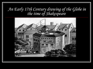 An Early 17th Century drawing of the Globe in the time of Shakespeare  