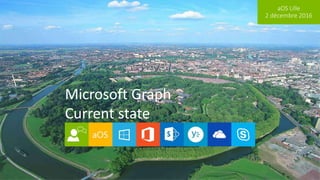 aOS Lille
2 décembre 2016
Microsoft Graph
Current state
 