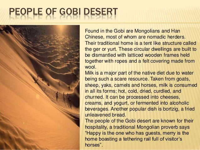 How do people survive in the Gobi desert?