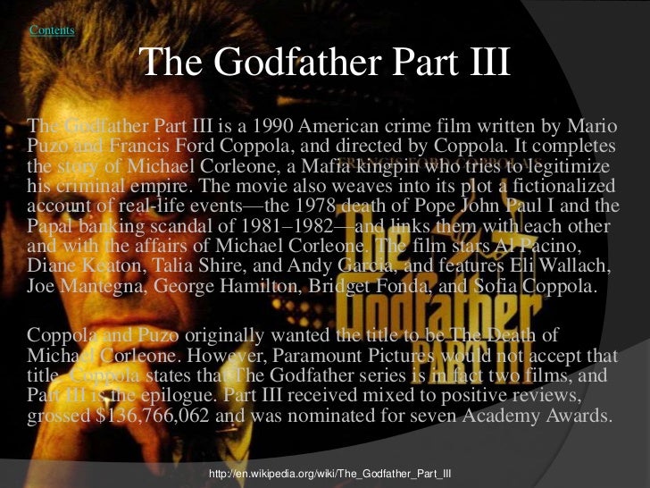 The godfather part i presentation