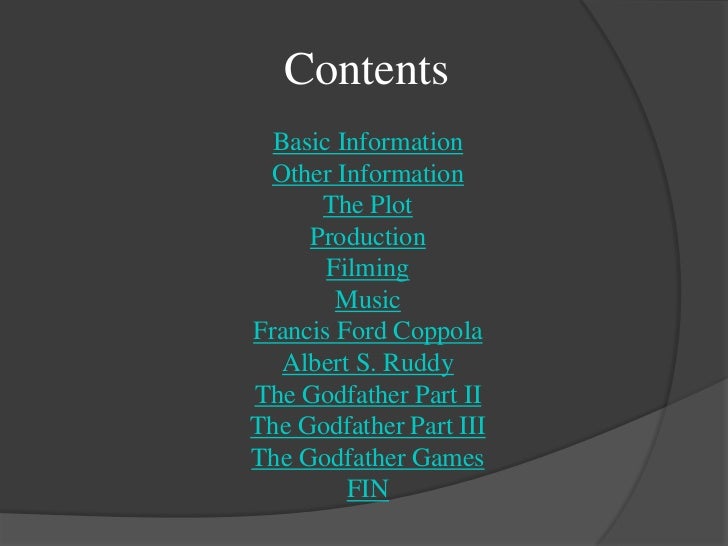 The godfather 1 summary - taiasupreme