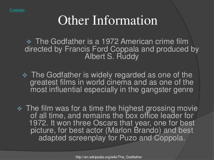 The godfather part i presentation