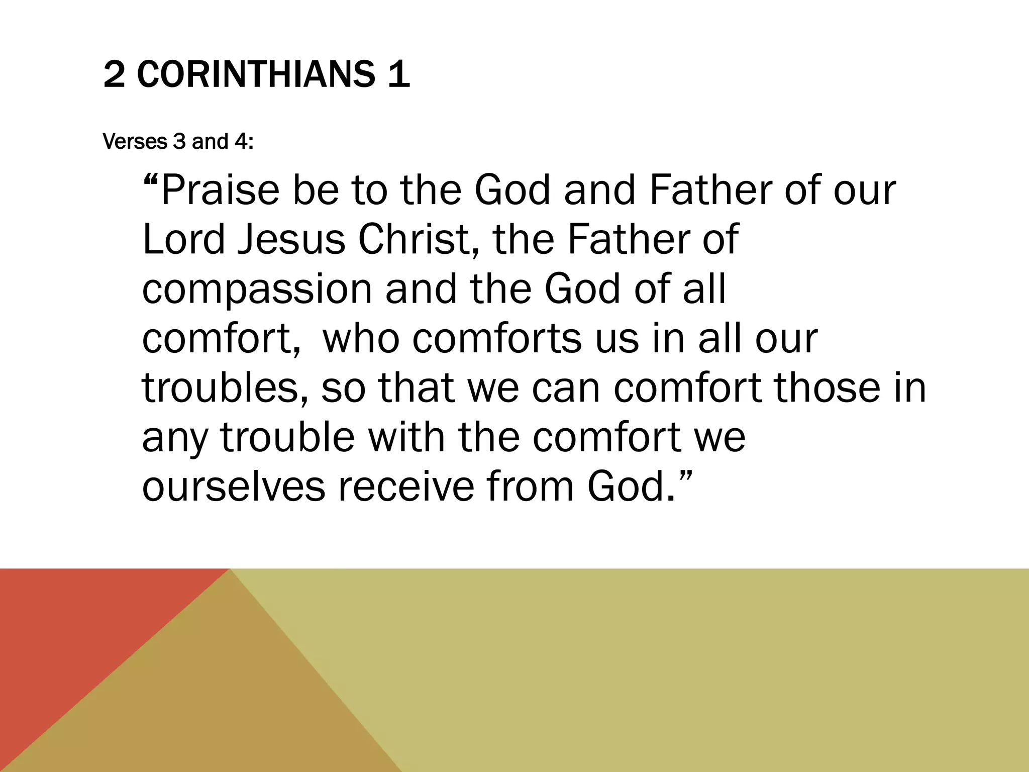 The God of All Comfort | PPTX