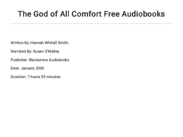 The God Of All Comfort Free Audiobooks