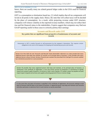 The goods and services tax regime in india an accounting perspective ...