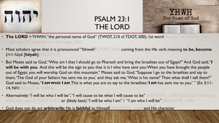 The Good Shepherd (Part I) | Psalm 23 Bible Study | PDF