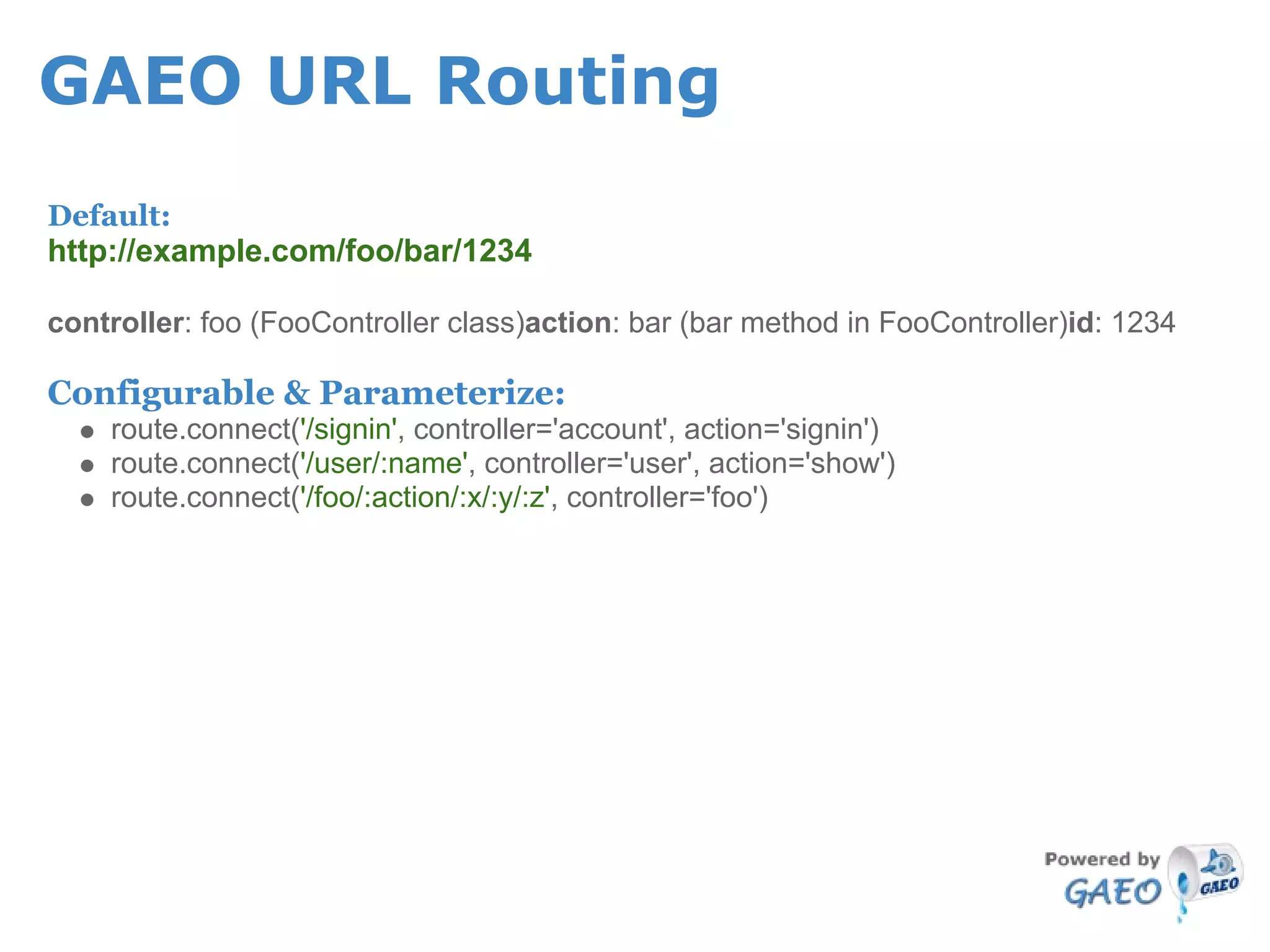 The Google App Engine Oil Framework