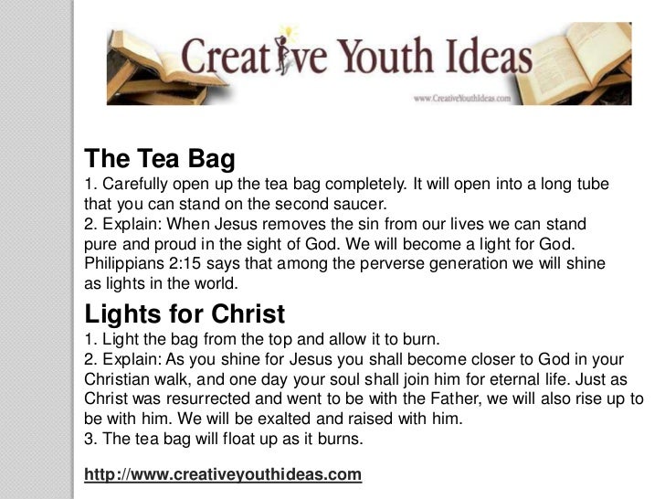 Object Lessons The gospel according to a tea bag
