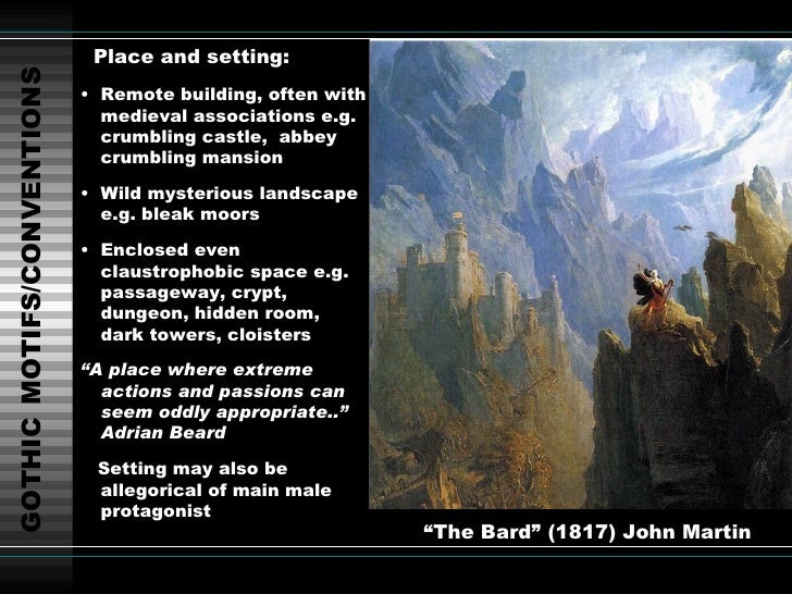 The gothic motifs and conventions 2011 12