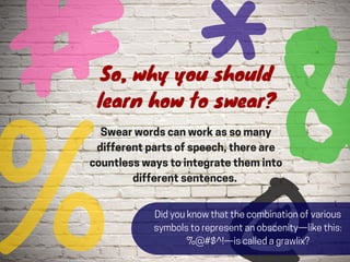 Everything You Need to Know About the Grammar of Swearing | PDF
