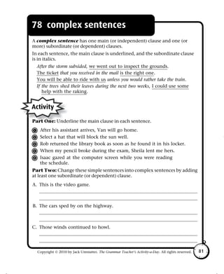 Sentence With Howl The grammar teacher_39_s_activity-a-day_180_ready-to-use_lessons_to ...