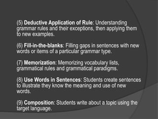 The grammar translation method | PPT