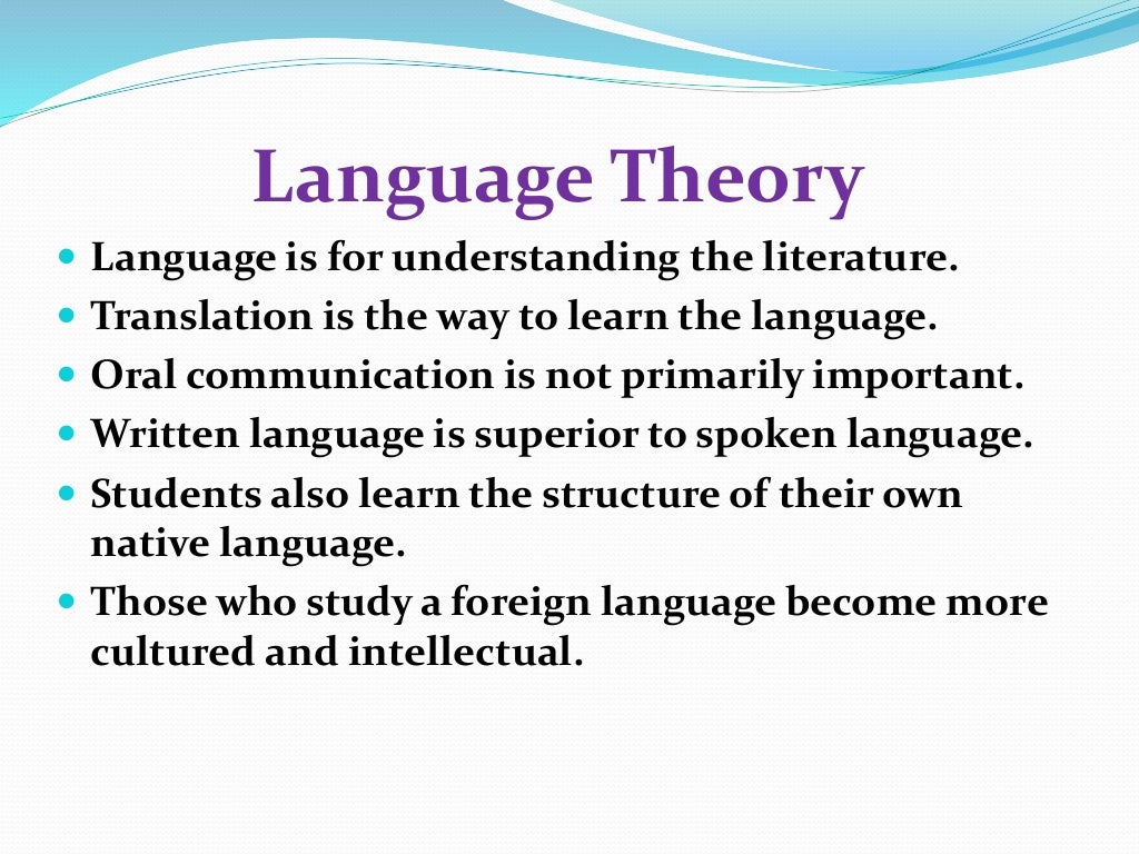 The Grammar Translation Method