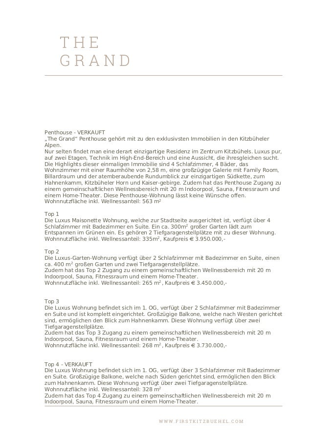 The Grand First Kitzbuhel Immobilien