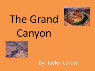 The Grand
 Canyon

     By: Taylor Carson
 