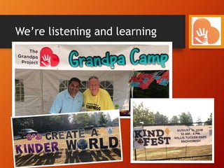 We’re listening and learning
 