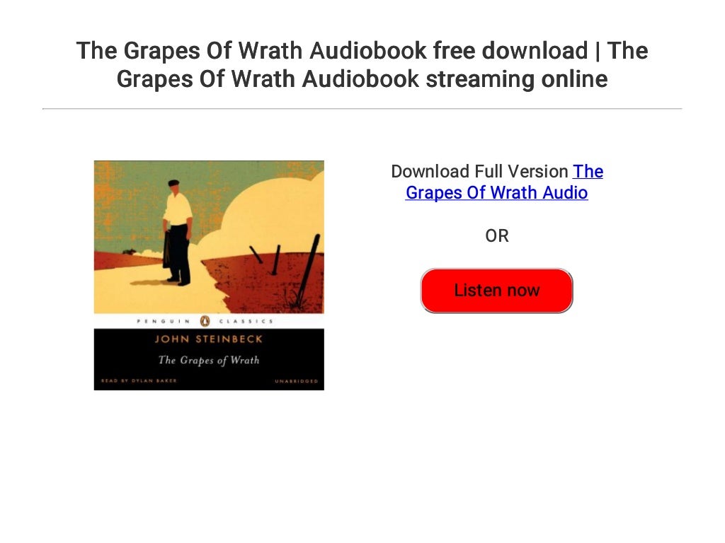 The Grapes Of Wrath Audiobook free download The Grapes Of Wrath