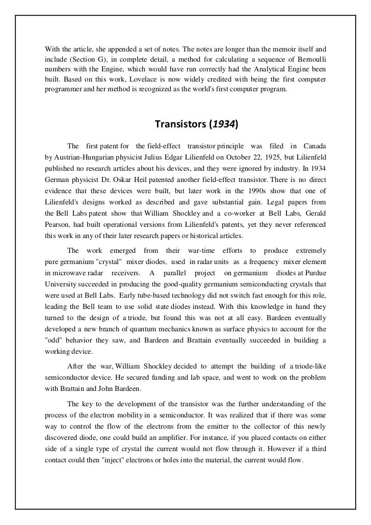 History of Computers - blogger.com history of computers essay